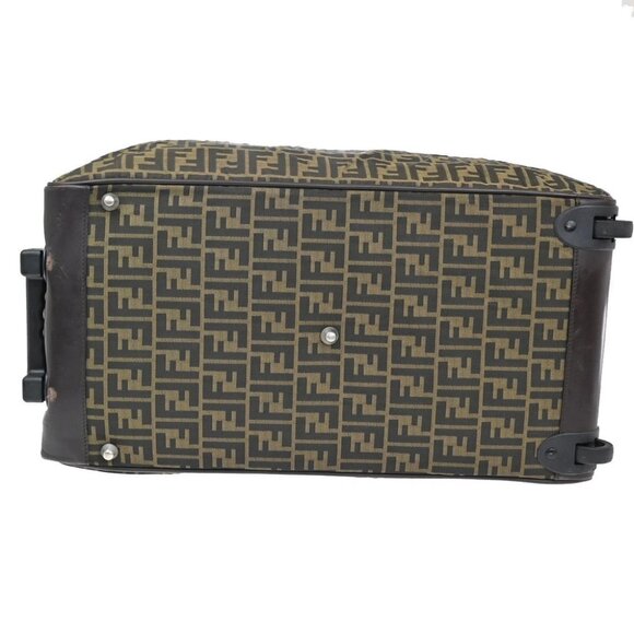 FENDI Zucca Rolling Duffel Bag Trolley Case Canvas Leather Brown SHW 70KB650 - Picture 5 of 16